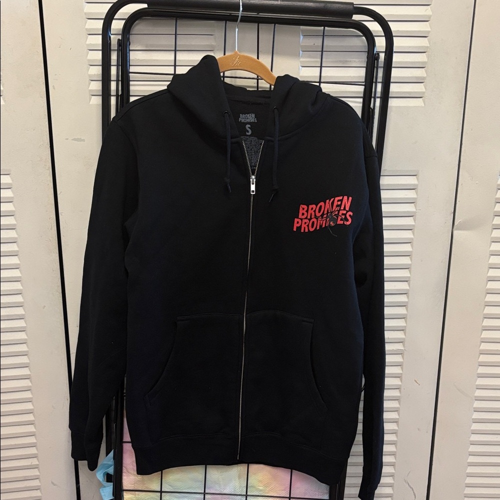 Broken Promises Black Hoodie. NWOT